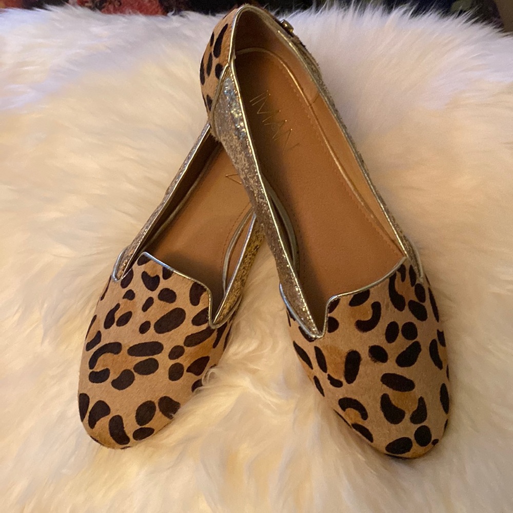 Iman Leppard Print Shoes, worn once. Excellent condition. Leather upper